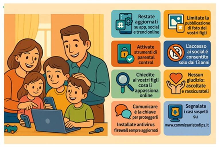 Cyber rischi per i minori: i consigli per i genitori