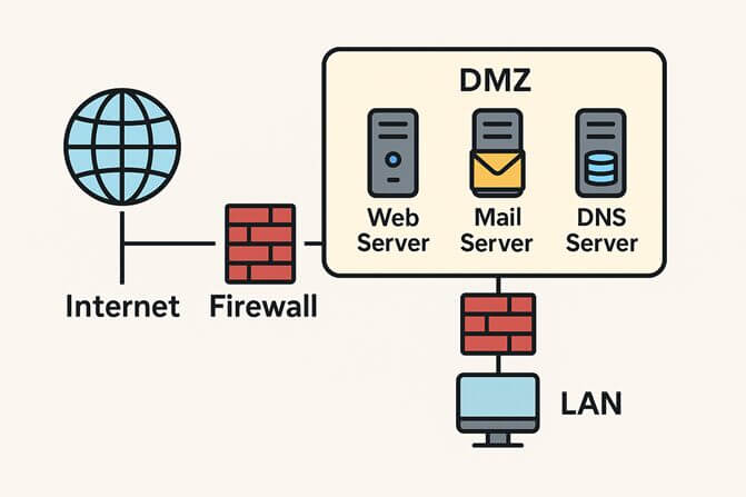 Una DMZ in una sua configurazione tipica