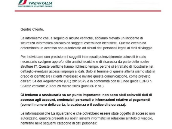 attacco hacker trenitalia