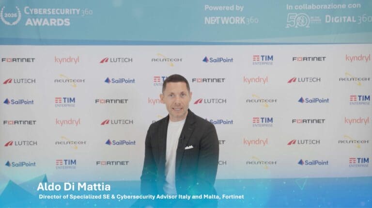 Videointervista Fortinet Cybersecurirty360 Awards